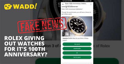 HOAX: Rolex is not celebrating its 100th anniversary with a 